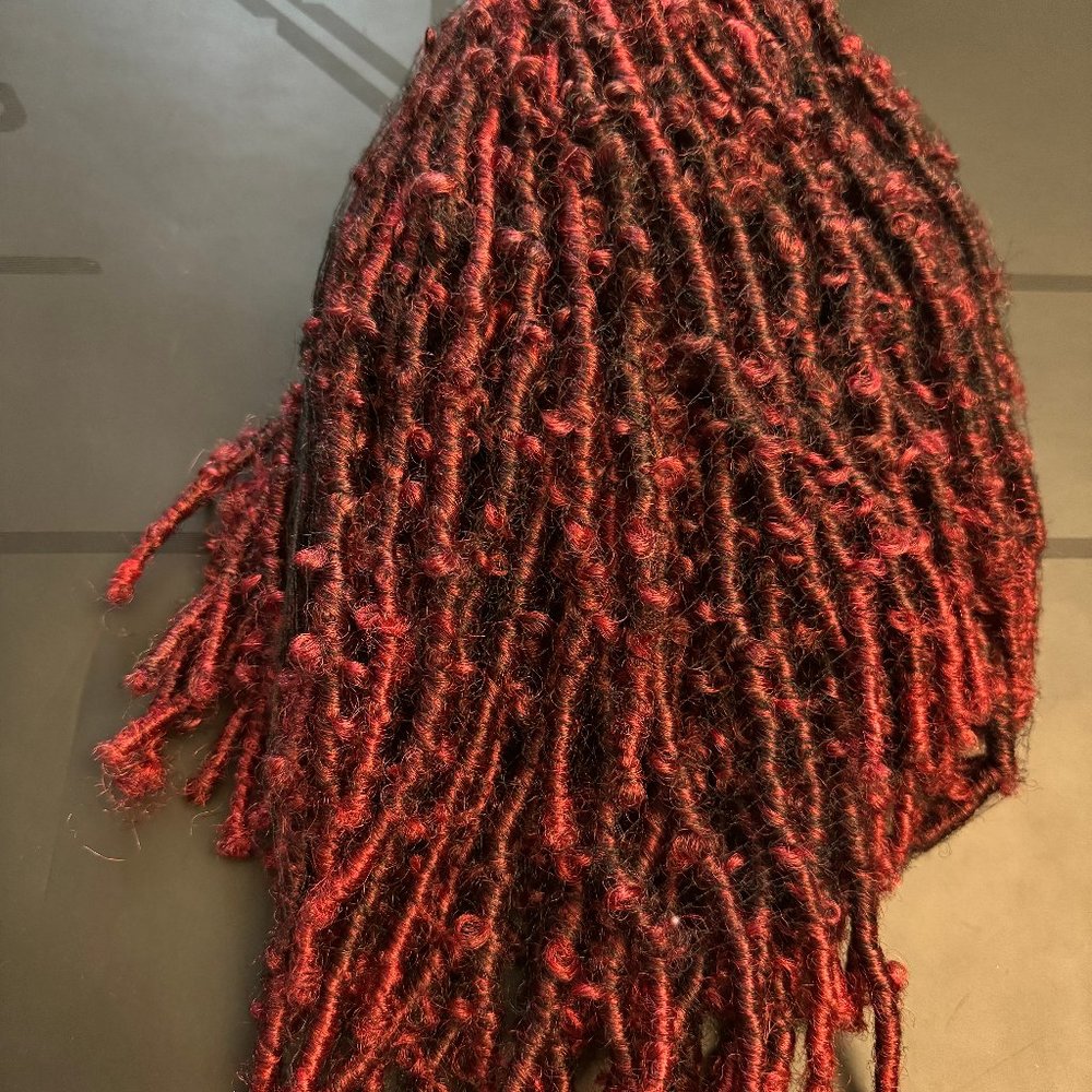 BEAUTIFUL BOBBI BOSS LOC [DREADLOCK] WIG - OFF BLACK WITH RED HIGHLIGHTS (LACE)